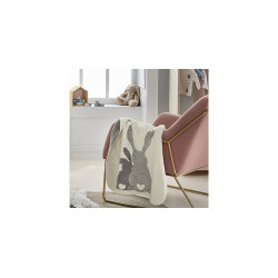 IBENA Roztomilá Rodově Neutrální Víceúčelová Deka pro Miminka Králičí Kamarádi
